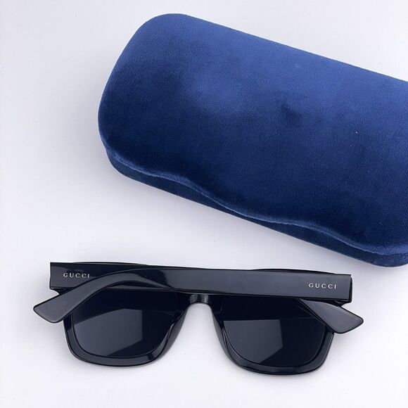 NEW GUCCI WEB GG0001SN 001 Black Smoke Square Men Sunglasses main image 9